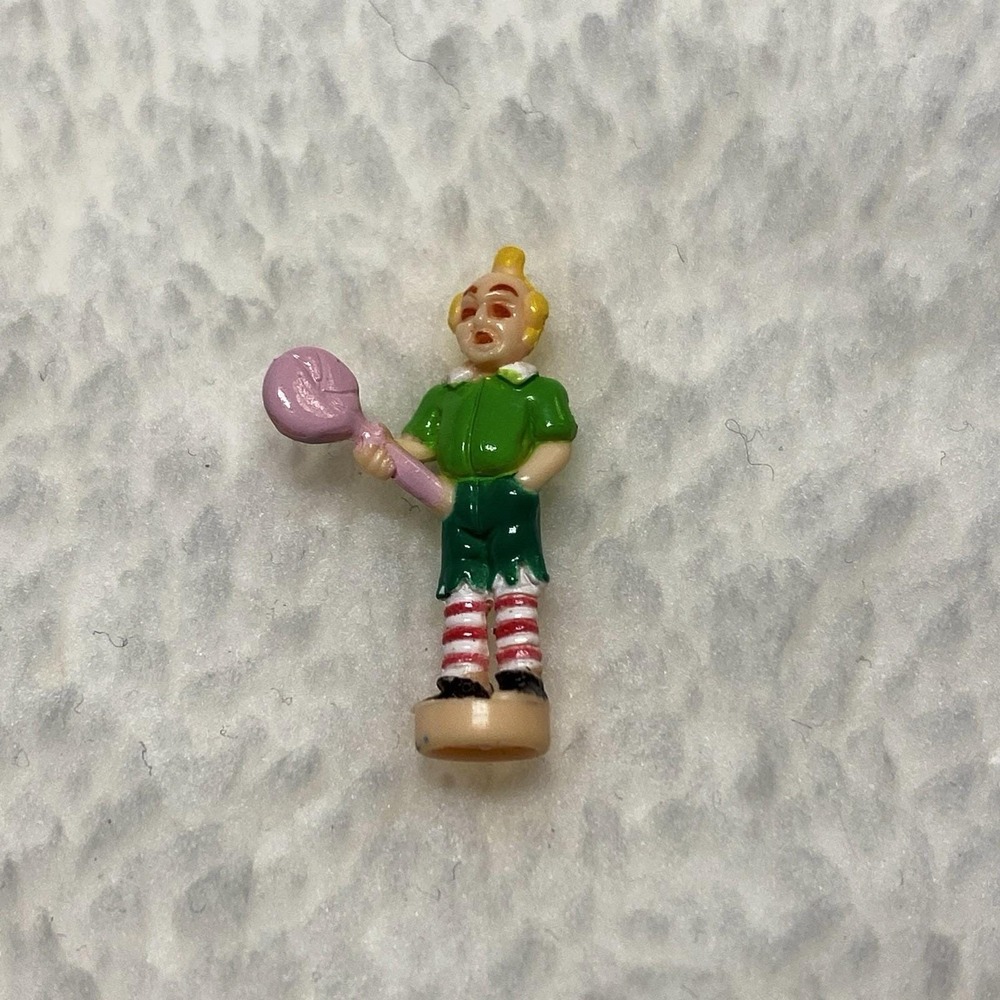 Vintage 2001 Polly Pocket Wizard of Oz Emerald City Lollipop Munchkin GREEN 1"